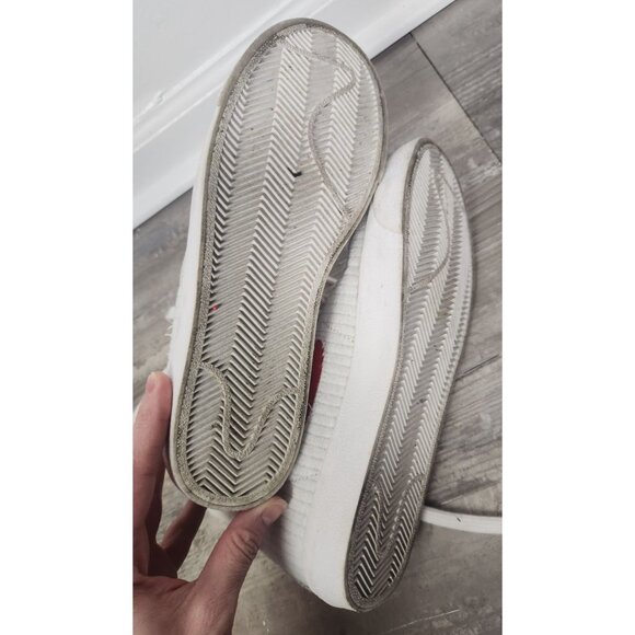 Nike By You ID Blazer Mid 77 Women's Sz. 6 Light Grey / Red - Picture 8 of 9